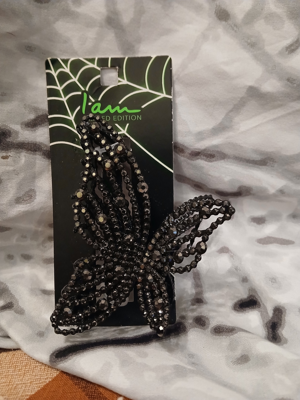 Limited Edition Black Crystal Butterfly Metal Hair Clip